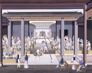 Tee stampfen, ca. 1800 von School Chinese