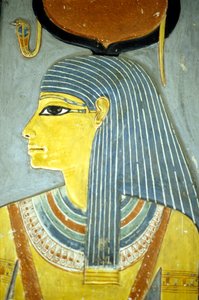 Altes Ägypten, Wandmalerei/Gravur, Göttin Isis, Göttin der Fruchtbarkeit, Grab von Horemheb, Theben, Grab der Adligen von School Egyptian