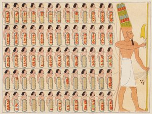 Alter ägyptischer Pharao Shoshenq I. führt seine Armee von School Egyptian