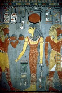 Luxor, Theben: Tal der Könige, Grab von Horemheb (-1343 - -1314), ägyptischer Pharao, auf dem die Göttin Isis erscheint