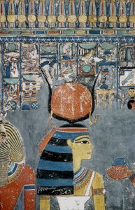 Luxor, Theben: Tal der Könige, Grab von Horemheb (-1343 - -1314), ägyptischer Pharao, auf dem die Göttin Isis erscheint. von School Egyptian