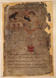 Angelsächsische Zeichnungen von Tieren, Illustration aus 
