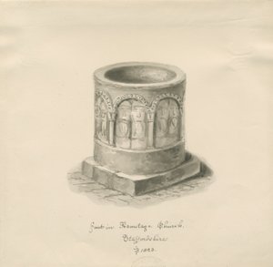 Armitage Kirche - Südportal (Stich) von School English