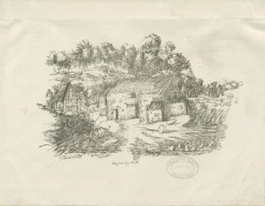 Biddulph - Knypersley Mill: Lithografie von School English