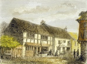 Geburtsort von William Shakespeare (Farbstich) von School English