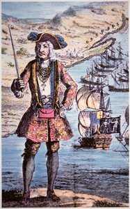 Kapitän Bartholomew Roberts, graviert von James Basire