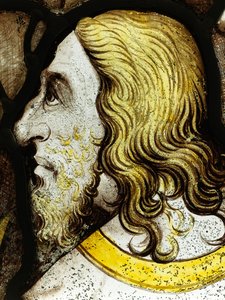 Erhaltener Abschnitt aus dem Großen Ostfenster in der Kathedrale von York: 