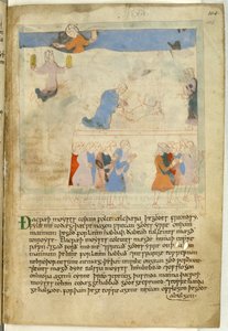 Moses mit den Zehn Geboten, Illustration aus einem 