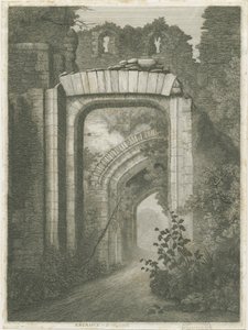 Dudley Castle - Der Eingang: Radierung