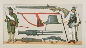 Französische Soldaten und Feuerwaffen des 17. Jahrhunderts von School English