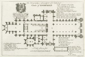 Lichfield Kathedrale - Grundriss von School English