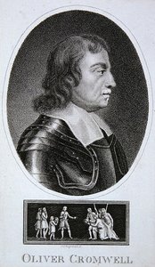 Oliver Cromwell (Gravur) von School English