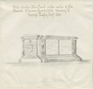 Sandon Kirche - Grab von George Digby von School English