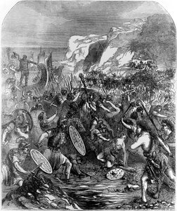 Die Landung von Julius Caesar (100-44 v. Chr.) im Jahr 55 v. Chr. von School English