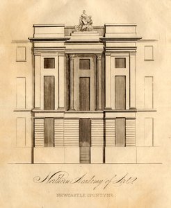 Die Northern Academy of Art, Newcastle upon Tyne (Lithografie) von School English