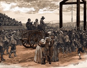 Tyburn während der Herrschaft von König Charles I (Druck)