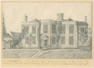 Uttoxeter Town - Geburtsort von Admiral Lord Gardner: Bleistiftzeichnung, undatiert [?Mitte 19. Jahrhundert]