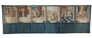 Die Wunder unserer Lieben Frau von der Potterie (Wandteppich) von School Flemish