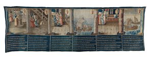 Die Wunder unserer Lieben Frau von der Potterie (Wandteppich) von School Flemish