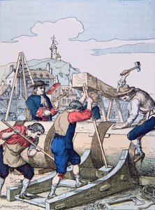Eine Werft zur Zeit von Ludwig XIV. von School French