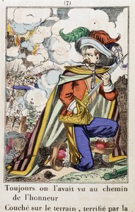 Kapitän Fracasse - Bild von Epinal „Immer sahen wir ihn auf dem Weg der Ehre...“ Roman von Théophile Gautier (1811-1872)