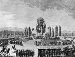 Französische Revolution: Republikanisches Fest der Siege auf dem Marsfeld in Paris am 10. Prairial Jahr IV (29. Mai) von School French