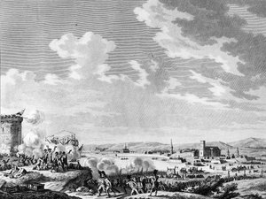 Französische Revolution und antirevolutionäre Bewegungen: Sieg der Franzosen bei Quiberon am 21. Juli 1795 gegen die Royalisten und die Armee Großbritanniens. Paris, Bibliothek des Instituts für Revolutionsgeschichte