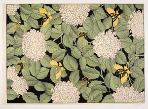 Japanisches Blumendesign, Illustration aus 
