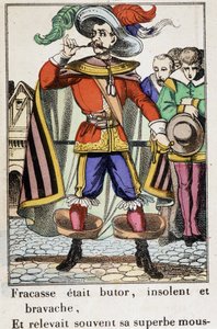Le Capitaine Fracasse - Bild von Epinal „Fracasse war ein Tölpel...“ Roman von Theophile Gautier (1811-1872) von School French