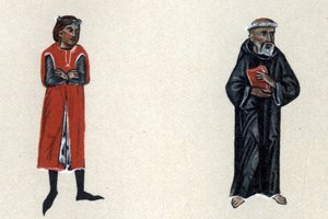 Marcabru, ein Troubadour des Mittelalters, Illustration aus 
