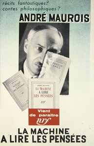 Plakat zur Werbung für einen Roman von Andre Maurois, 