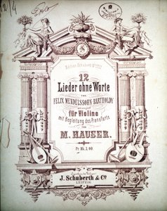 12 Lieder ohne Worte, begleitet auf dem Klavier von Felix Mendelssohn