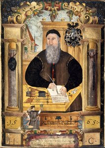 Porträt von Jerome Coeler dem Älteren (gest. 1573) aus einer Sammlung von Memoiren der Familie Coeler, Nürnberg von School German