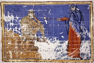 Hiob bedeckt mit Wunden - Griechisches Manuskript des 10. Jahrhunderts von School Greek