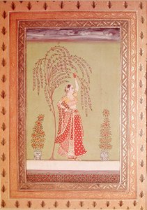 Eine Frau unter einem Baum von School Indian