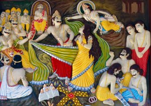 Draupadi Cheer-Haran durch Dushasana Mahabharata