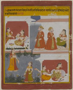 Illustration aus einem Manuskript des Bihari Satasai