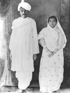 Kasturba und Mahatma Gandhi von School Indian