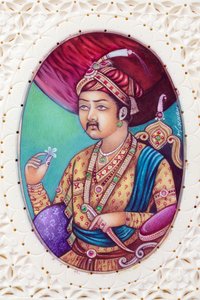 Miniaturmalerei des Mogulkaisers Akbar