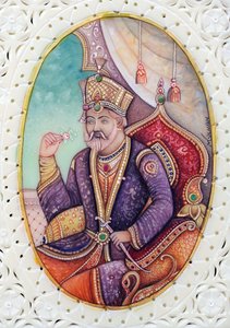 Miniaturmalerei des Mogulkaisers Bahadur Shah Zafar von School Indian