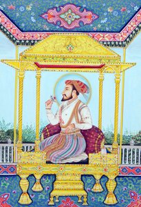 Miniaturmalerei des Mogulkaisers Shah Jahan von School Indian