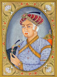 Miniaturmalerei des Mogulkaisers Akbar von School Indian
