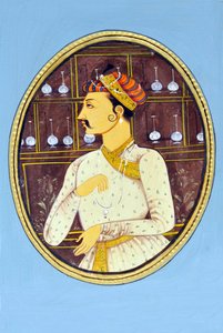 Miniaturmalerei des Mogulkaisers Akbar Indien Asien