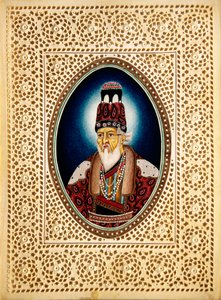 Malerei des Mogulkaisers Shah Jahan auf Elfenbein von School Indian