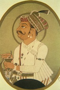 Gemälde von Rao Bikhaji Herrscher, Bikaner, Rajasthan, Indien von School Indian