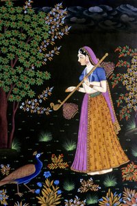 Dame genießt Musik, Indien