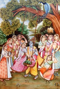 Radha Krishna Miniaturmalereien