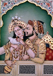 Shah Jahan (1592-1666) und seine Frau, Arjumand Banu Begum (gest. 1631) Mumtaz-i Mahal