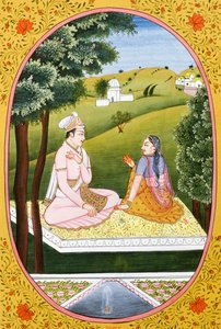 Jahreskalenderbild & Malerei für einen hinduistischen Monat Ash Ad, Indien