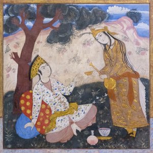Fresko im Chehel Sotoun Palast, Esfahan, Iran